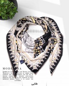 روسری ژاکارد ترنج مدلینا 928 طلایی