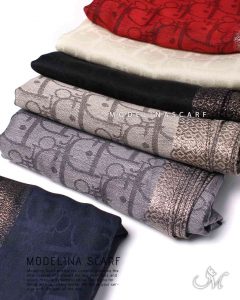 شال نخی ژاکارد لمه دار دیور 1034 شیک