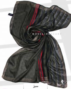 شال نخی ژاکارد لمه دار گوچی 1035 سبز