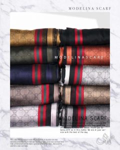 شال نخی ژاکارد لمه دار گوچی 1035 پاییزه