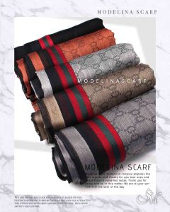 خرید شال نخی ژاکارد لمه دار گوچی 1035