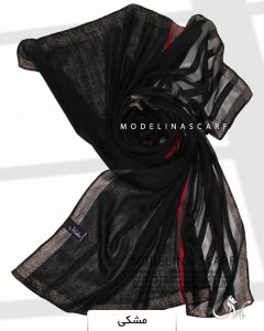 شال نخی ژاکارد لمه دار گوچی 1035 مشکس