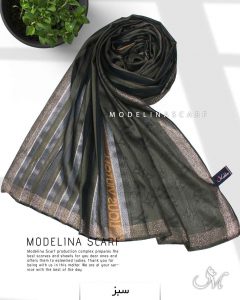 شال نخی ژاکارد لمه دارLV 1042 سبز