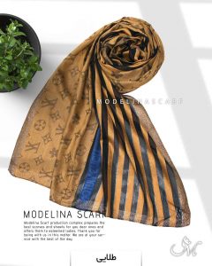 شال نخی ژاکارد لمه دارLV 1042 طلایی