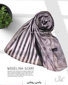 شال نخی ژاکارد لمه دارLV 1042 یاسی