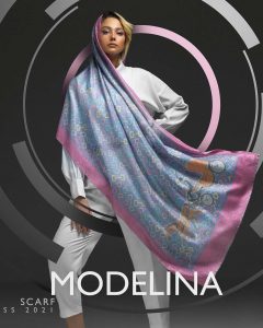 شال نخی لمه دار مدلینا 1043