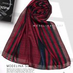 شال نخی ژاکارد لمه دار FENDI 1044 آلبالویی