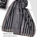 شال نخی ژاکارد لمه دار FENDI 1044 طوسی تیره