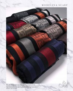 شال نخی ژاکارد لمه دار FENDI 1044 بهاره