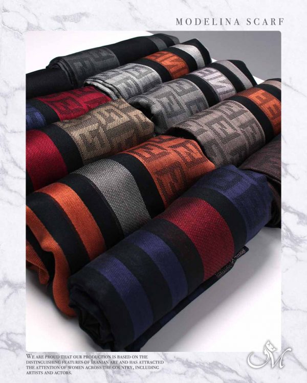 شال نخی ژاکارد لمه دار FENDI 1044 بهاره