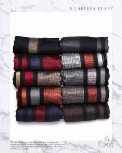 شال نخی ژاکارد لمه دار FENDI 1044 تابستانه