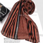 شال نخی ژاکارد لمه دار FENDI 1044 نارنجی