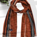 شال نخی ژاکارد لمه دار DIOR 1045 نارنجی