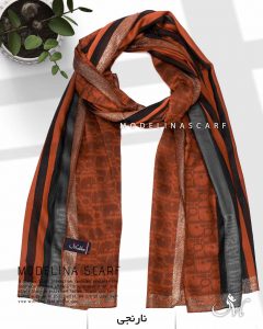 شال نخی ژاکارد لمه دار DIOR 1045 نارنجی