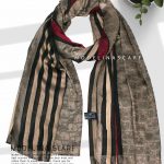 شال نخی ژاکارد لمه دار DIOR 1045 بژ