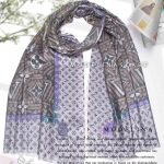 شال نخی لمه دارLV 1046 مشکی