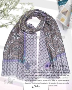 شال نخی لمه دارLV 1046 مشکی