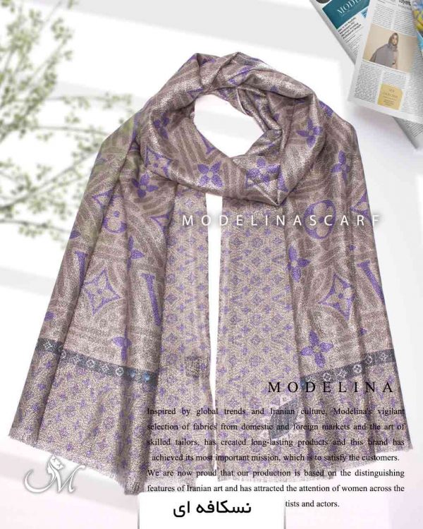 شال نخی لمه دارLV 1046 نسکافه ای
