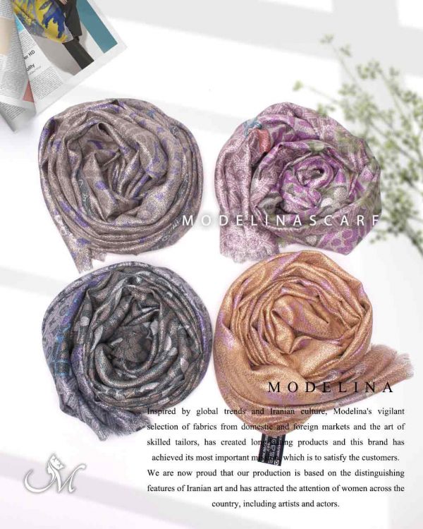 خرید شال نخی لمه دارLV 1046