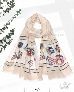 شال نخی ژاکارد LV 1048M1 کرم