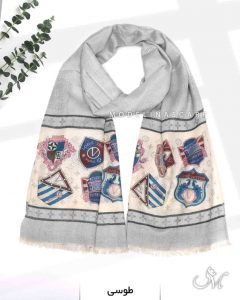 شال نخی ژاکارد LV 1048M1 طوسی