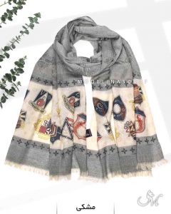 شال نخی ژاکارد LV 1048M1 مشکی