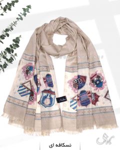 شال نخی ژاکارد LV 1048M1 نسکافه ای