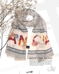 شال نخی ژاکارد شنل 1048M2 طوسی