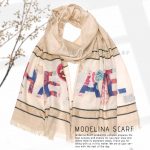 شال نخی ژاکارد شنل 1048M2 کرم