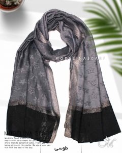 شال نخی ژاکارد لمه دارLV 1053 طوسی