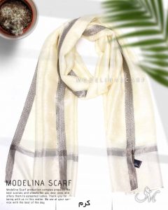 شال نخی ژاکارد لمه دارLV 1053 کرم