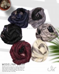 خرید شال نخی ژاکارد لمه دارLV 1053