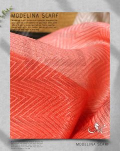شال نخی مدلینا 1064 نارنجی بهاره