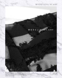 شال مشکی لاگرتا زبرا 1067 جذاب