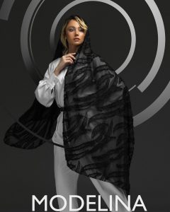 شال مشکی لاگرتا زبرا 1067