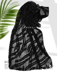 شال مشکی لاگرتا زبرا 1067 بهاره