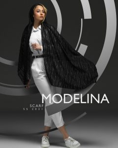 شال مشکی لاگرتا چیتا 1068