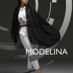 شال مشکی لاگرتا چیتا 1068