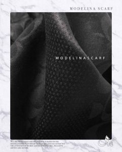 شال مشکی نخی ژاکارد Coach 1074M1 تابستانه