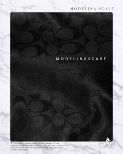 شال مشکی نخی ژاکارد Coach 1074M1 بهاره