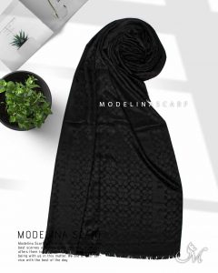 خرید شال مشکی نخی ژاکارد Coach 1074M1