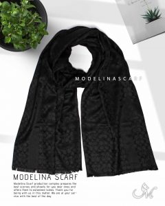 شال مشکی نخی ژاکارد Coach 1074M1