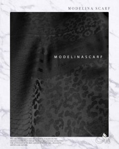 شال مشکی نخی ژاکارد پلنگی 1074M2 جذاب