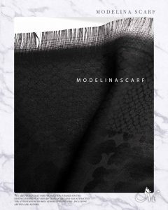 شال مشکی نخی پلنگی 1074M2