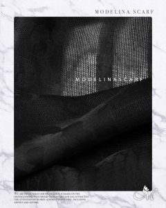 شال مشکی نخی ژاکارد پلنگی 1074M2 بهاره