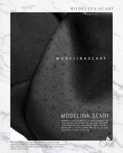 شال مشکی نخی ژاکارد 1074M3 تابستانه