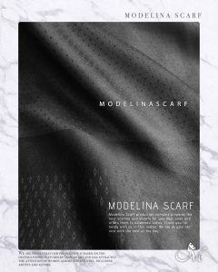 شال مشکی نخی ژاکارد 1074M3 بهاره