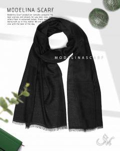 شال مشکی نخی ژاکارد 1074M3