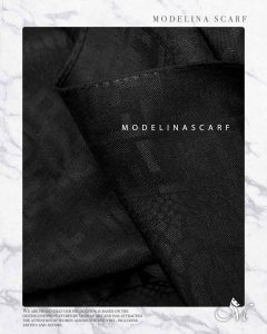 شال مشکی ژاکارد فندی 1074M5