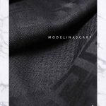 شال مشکی نخی ژاکارد ژیوانشی 1074M6 تابستانه